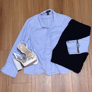 Vintage blue pinstripe Spenser Jeremy blouse